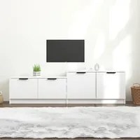 Mobile Porta TV Bianco 158,5x36x45 cm in Legno Multistrato 811484