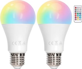 Aigostar - Lampadina LED RGBW dimmerabile A60 E27/10W/230V 3000K + telecomando