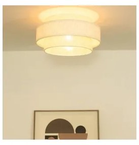 Plafoniera BOHO 1xE27/60W/230V Ø 40 cm crema/juta