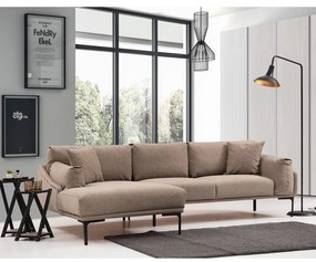 Divano angolare beige, angolo sinistro Leo - Artie