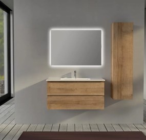 Mobile da bagno 100 cm sospeso Rovere - Sofia