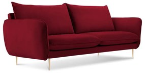Divano rosso con rivestimento in velluto, 160 cm Florence - Cosmopolitan Design