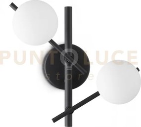 Atlas applique 2 luci attacco g9 colore nero in metallo e diffusori...