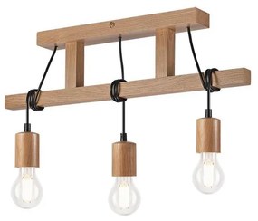 Lampadario a plafone LEON 3xE27/60W/230V quercia