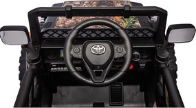 Macchina Elettrica per Bambini Fuoristrada Toyota Fj Cruiser 12V Telecomando Ruote in Gomma e Sedile in Pelle Nero e Mimetico...