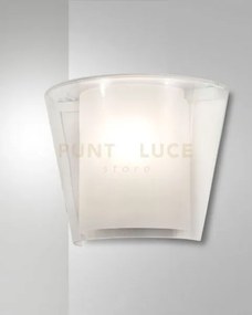 Viki applique colore trasparente 1 luce attacco e27 in vetro ip20