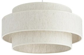 Lampadario a sospensione con cavo BOHO 1xE27/60W/230V Ø 40 cm bianco