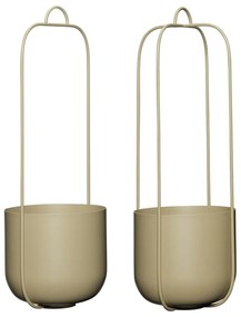 Seti di coprivaso in metallo da appendere 2 pezzi ø 16 cm Lotus - Hübsch