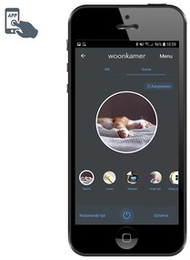 Set di 5 Lampada LED dimmerabile Smart GU10 nera 7W 600 lm 3000K