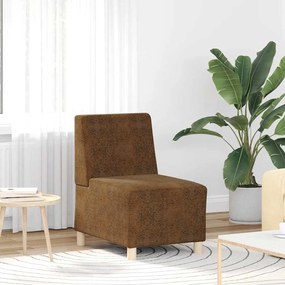 Divano Sedia Marrone 55 Cm İn Similpelle Scamosciata /