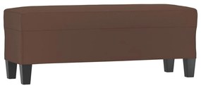 Panca marrone 100x35x41 cm in similpelle