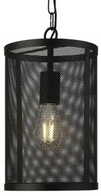 Searchlight - Lampadario a sospensione con catena FISHNET 1xE27/60W/230V nero