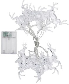 Aigostar - Catena luminosa LED natalizia 10xLED/3xAA 1,5m, luce calda, con renne