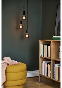 Nordlux - Lampadario a sospensione con cavo PACO 3xE27/25W/230V nero