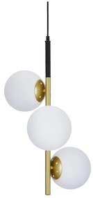 Lampada a sospensione color oro con paralume in vetro 32,5x32,5 cm Duo - Candellux Lighting