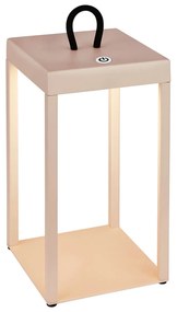 Lampada Da Tavolo Moderna Luca Metallo Beige Led Integrato 5W 2700K