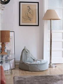 Pouf a sacco per bambini color menta con rivestimento in velluto Bunny – Wigiwama