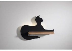 Applique LED per bambini con mensola BLACK CAT LED/5W/230V