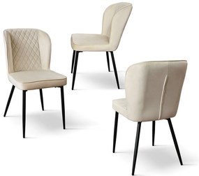 KINSLEE - sedia di design moderno in velluto