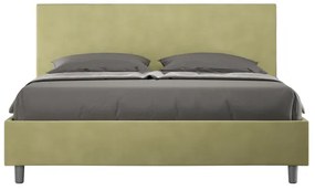 Letto matrimoniale e rete 160x190 in microfibra tč verde Adele