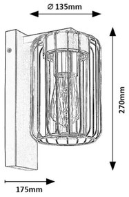 Rabalux 77106 - Applique da esterno TARPA 1xE27/40W/230V IP44
