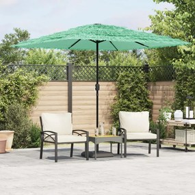 Ombrellone Giardino Con Palo İn Acciaio Verde 248x248x248 Cm /