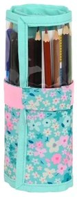 Astuccio per la Scuola con Accessori Vicky Martín Berrocal Mint paradise Menta (27 Pezzi) (7 x 20 x 7 cm)