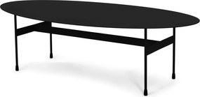 Tavolino da salotto nero in metallo 39x120 cm Mira – Spinder Design