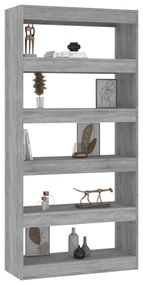 Libreria/Divisorio Grigio Sonoma 80x30x166 cm in Truciolato