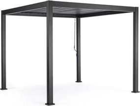 Pergola Bioclimatica 3x3 In Alluminio Con Lamelle Orientabili Antracite Pacific Bizzotto