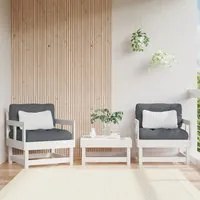 Sedie da Giardino 2 pz Bianche in Legno Massello di Pinocod mxl 108789