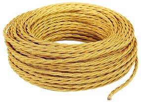 Cavo tessile H03VV-F 3 x 2.5 mm² L 50 m MERLOTTI oro matassa