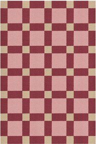 Tappeto in iuta tessuto a mano Plum Punsch