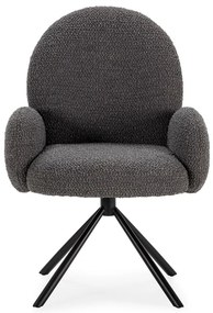 Poltrona grigio scuro Dario - Marckeric