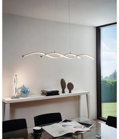 Lampadario LED moderno Lasana grigio, luce calda 3300 lumen, EGLO