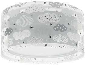Dalber 41416E - Plafoniera per bambini CLOUDS 2xE27/60W/230V grigio