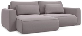 Divano angolare lavanda allungabile/con contenitore (con penisola a sinistra/con chaise lounge) con rivestimento in velluto Kapua – Makamii