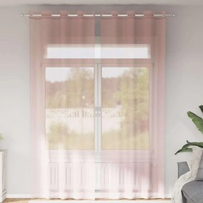 Tende İn Voile Con Occhielli 2 Pz Rosa Chiaro 140x300 Cm /