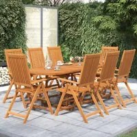 Set Mobili da Pranzo per Giardino 9 pz Legno Massello di Acacia 3079640