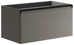 Mobile da bagno sotto lavabo Fusion grigio opaco L 79.5 x H 40 x P 45.5 cm 1 cassetto, lavabo non incluso