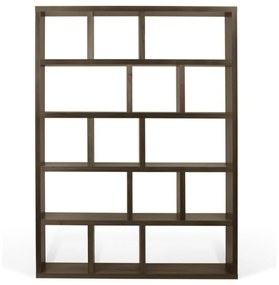 Libreria marrone effetto noce 150x198 cm Berlin - TemaHome