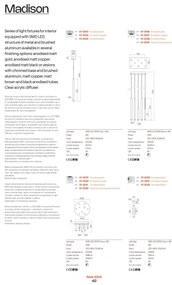 Redo 01-2035 - Applique a LED MADISON 4xLED/4W/230V nero