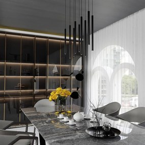 Lampada a Sospensione SELTER 9 BLACK WHITE e GOLD