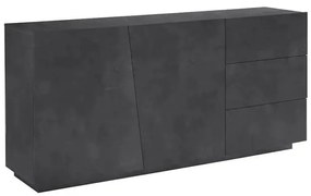 Credenza VEGA Moderna con 2 Ante Battente e 3 Cassetti, Ardesia 180