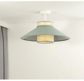 Duolla - Lampadario a plafone RIO RATTAN 1xE27/15W/230V diametro 45 cm verde/rattan