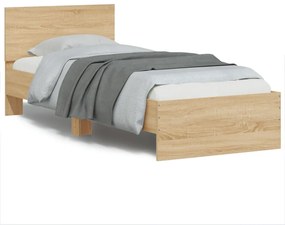 Giroletto Senza Materasso Con Testiera Rovere Sonoma 75x190 Cm /