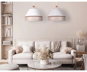 Duolla - Lampadario a sospensione con filo AVIGNON 2xE27/15W/230V bianco/beige