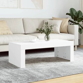Tavolino Da Salotto Bianco 102x50x36 Cm İn Legno Multistrato /