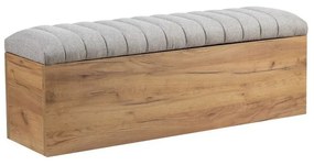 Panca in grigio chiaro e colore naturale Oceane - Bobochic Paris