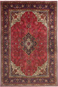 Tabriz Tappeto 300 x 200 Rosso (Iran) Annodato A Mano
